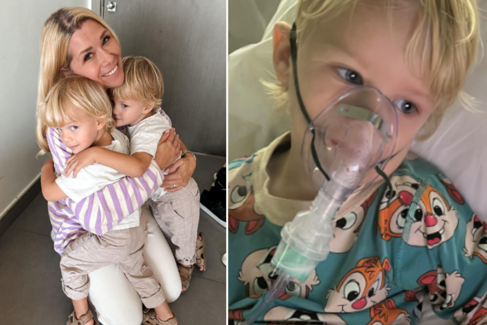 Tanja Szewczenkos (46) Zwillinge Luis und Leo (2) haben sich einen fiesen Infekt eingefangen.