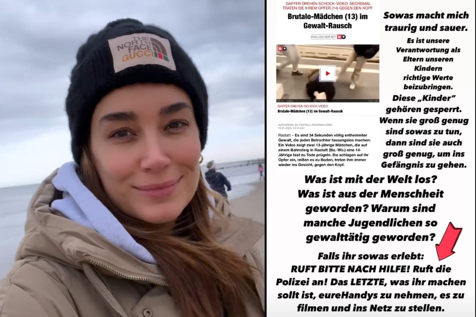 Jana Ina Zarrella (46) hat sich bei Instagram zur Prügel-Attacke von Rastatt geäußert.
