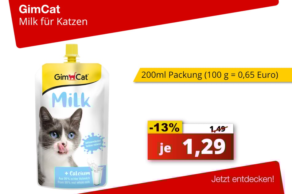 GimCat Milk für die Katze je 1,29 Euro (13 Prozent gespart)