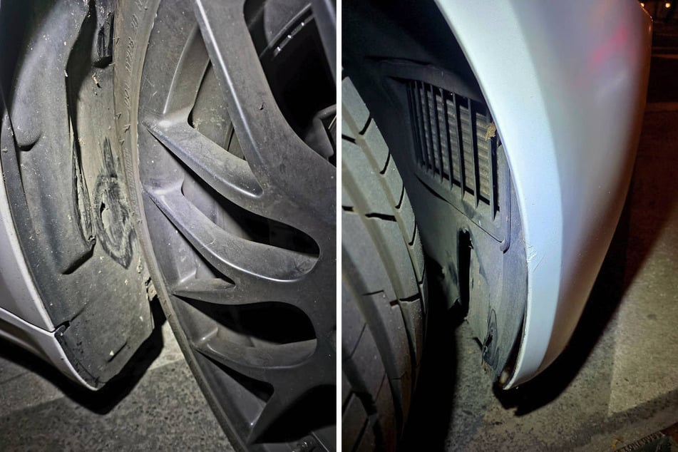 Am Radlauf haben die Beamten deutlich sichtbare Schleifspuren festgestellt.