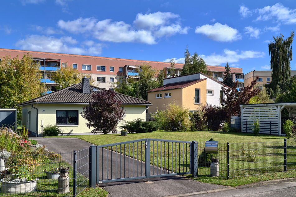 Nach dem Abriss von Plattenbauten sind kleine Eigenheimsiedlungen entstanden.