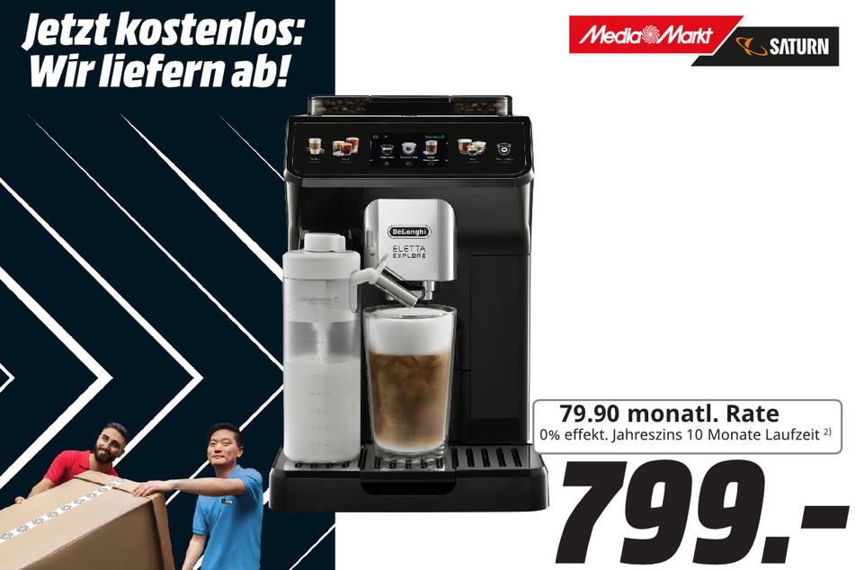 DeLonghi-Kaffeevollautomat für 799 Euro.