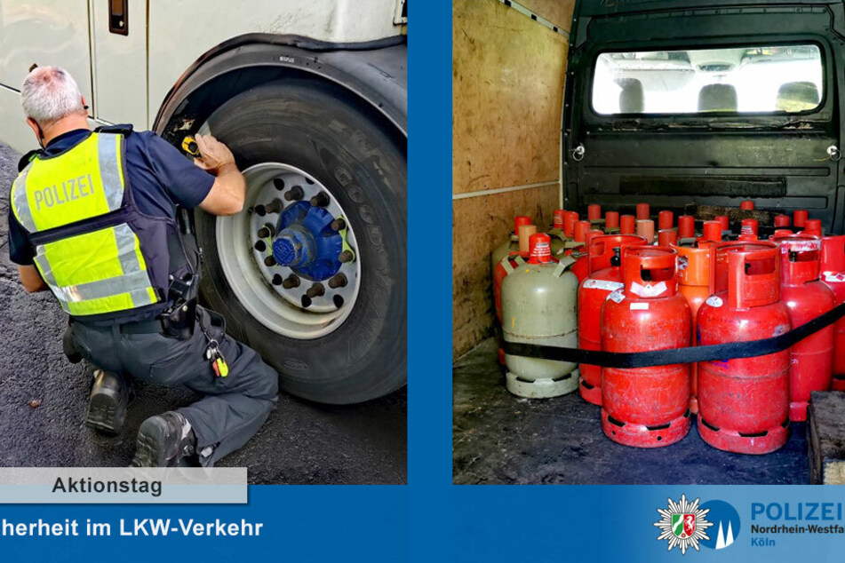 Die Kölner Polizei hat am Mittwoch bei einer Schwerpunktkontrolle Lastwagen und Transporter unter die Lupe genommen.
