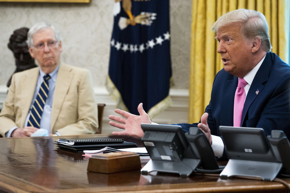 Senate Majority Leader Mitch McConnell (l.) and former President Donald Trump have exchanged public criticism in the past.