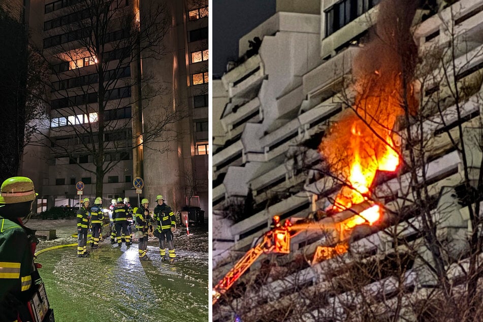 München: Großeinsatz im Olympischen Dorf: Bewohner verbrennt im siebten Stock