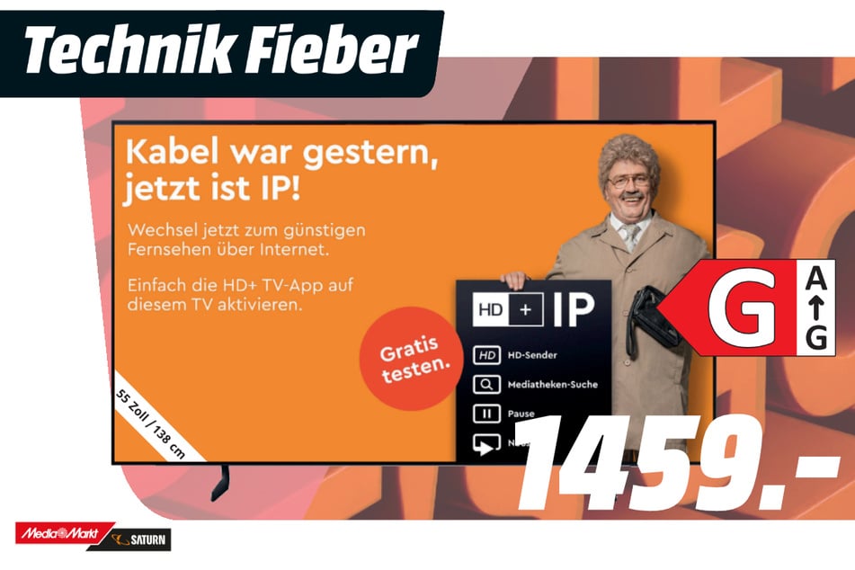 55-Zoll Samsung-Fernseher für 1.459 Euro.