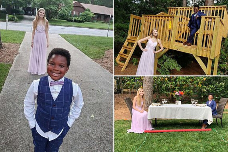 Curtis Rogers (7) mit seinem Prom-Date Rachel Chapman (17).