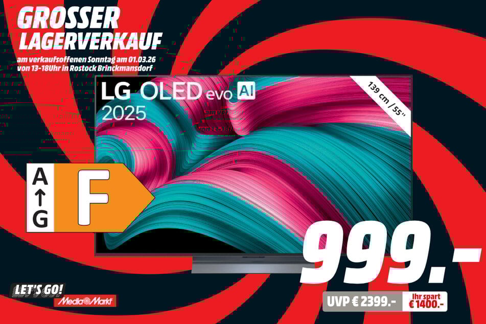 55-Zoll LG-Fernseher OLED55C57LA für 999 statt 2.399 Euro.