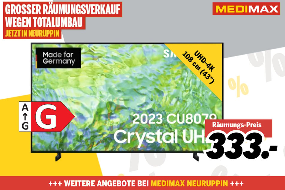 43-Zoll Samsung-Fernseher für 333 Euro.
