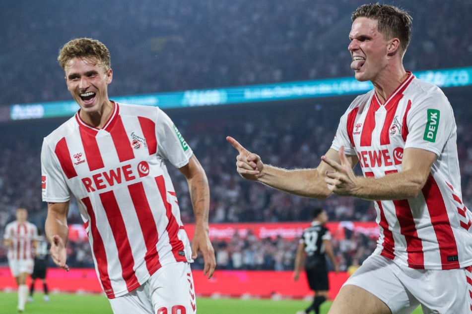 Mit zwei Toren und zwei Vorlagen in vier Spielen ist Marius Bülter (32, r.) aktuell der Top-Scorer beim 1. FC Köln.