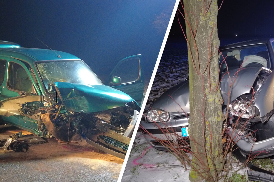 Autofahrerin will Unfall ausweichen und kracht selbst gegen Baum