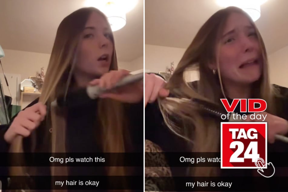 viral videos: Viral Video of the Day for January 22, 2026: Girl panics after hair gets stuck in straightening brush