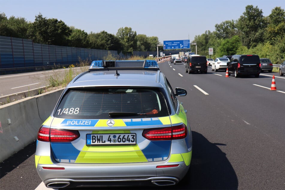 Längere Staus und hängende Köpfe prägten das Bild am Samstagvormittag bei Walldorf.