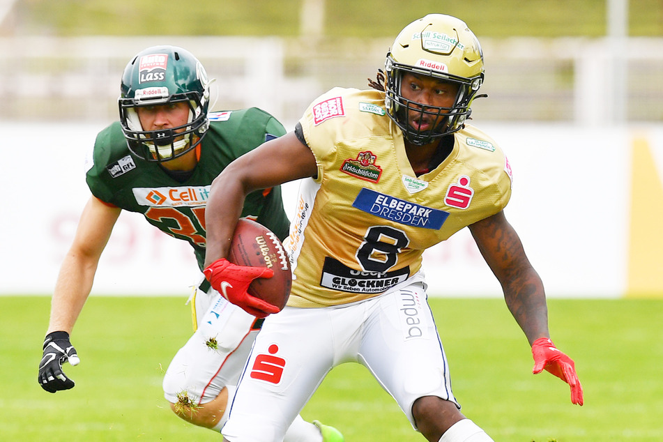 Darrell Stewart Jr. auf dem Weg zum Touchdown.