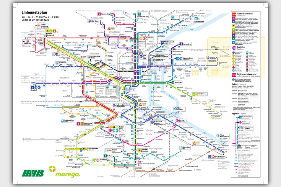 So fahren die Bahnen und Busse ab dem 29. Januar.