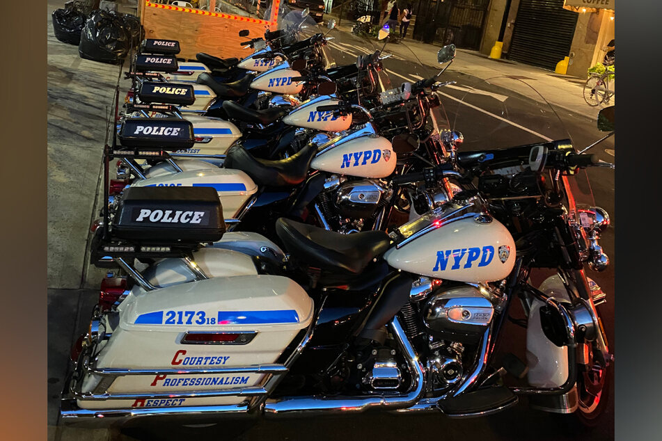 NYPD vehicles on the streets of New York.