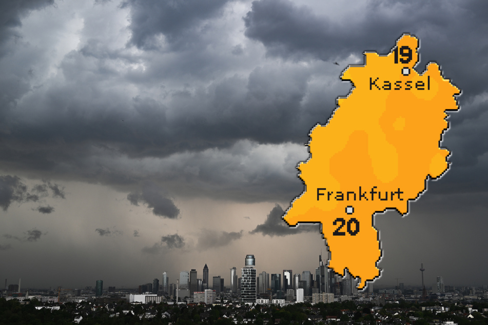 Am Mittwoch sollen sich die Höchsttemperaturen in Hessen zwischen 19 und 20 Grad einpendeln. Zudem wird es stürmisch bei starken Regenfällen.