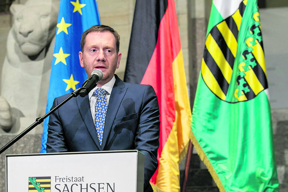 Sachsens Ministerpräsident Michael Kretschmer (45, CDU) stellte am Freitag die neue Corona-Verordnung vor.
