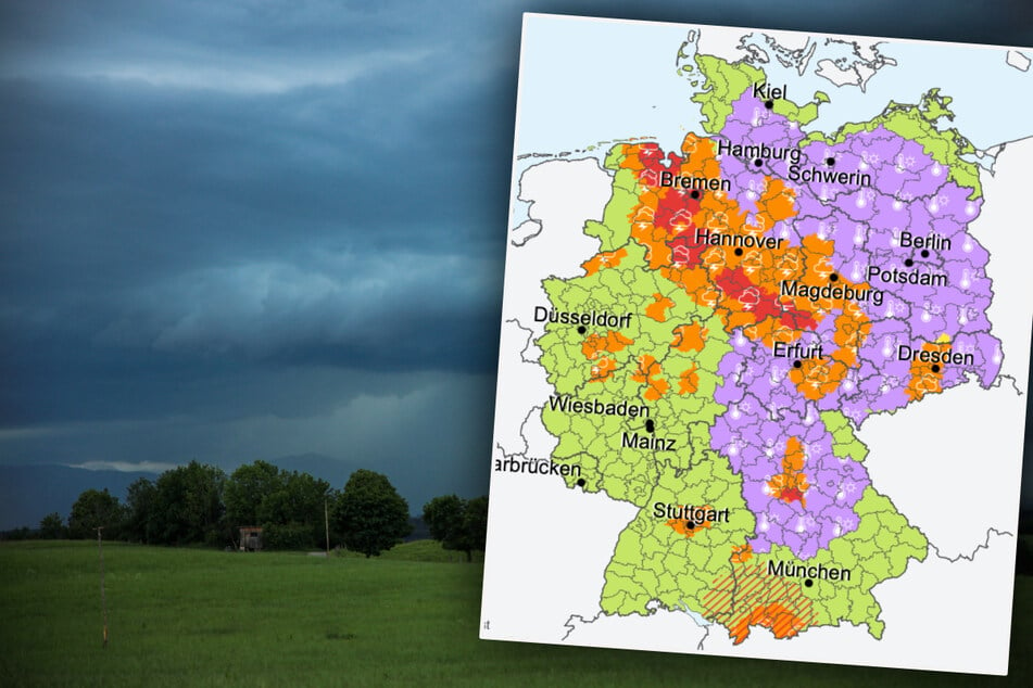 Der Wetterdienst warnt vor Gewitter und Starkregen samt Hagel. (Archivbild)