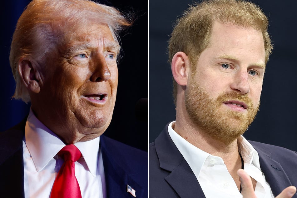 Shortly after an organization close to President Trump (l.) demanded access to the files of Prince Harry's visa application, the case is heading back to court.