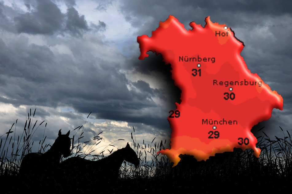 Auf hohe Temperaturen folgen Gewitter in Bayern. Zum Alpenrand hin kann es besonders ungemütlich werden.