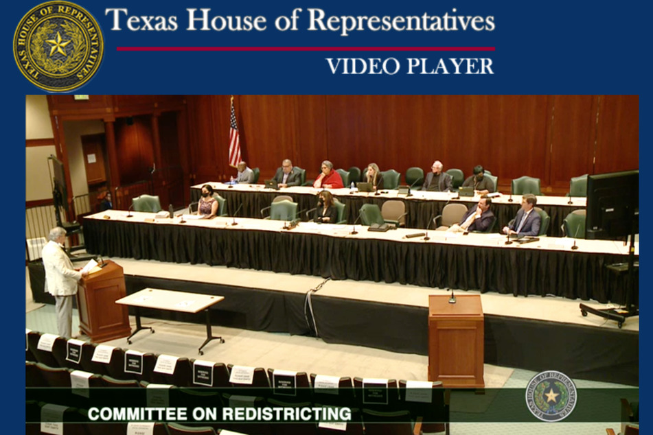 The Texas House Committee on Redistricting hears testimony from an Austinite asking the state legislature to employ fair map-drawing practices.