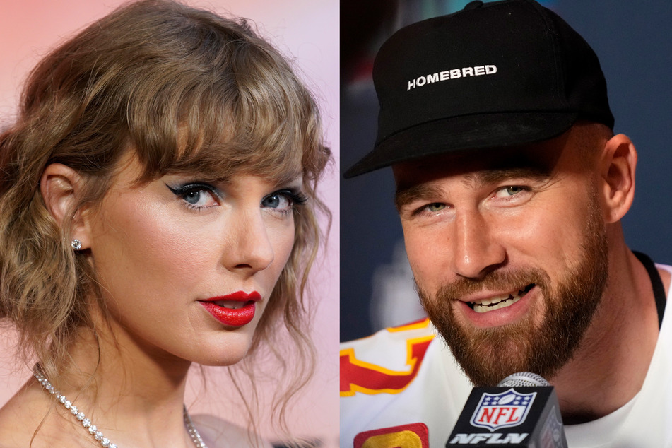 Sie sind wohl das neue Traumpaar am Star-Himmel: Country-Sängerin Taylor Swift (33, l.) und ihr Football-Star Travis Kelce (34).