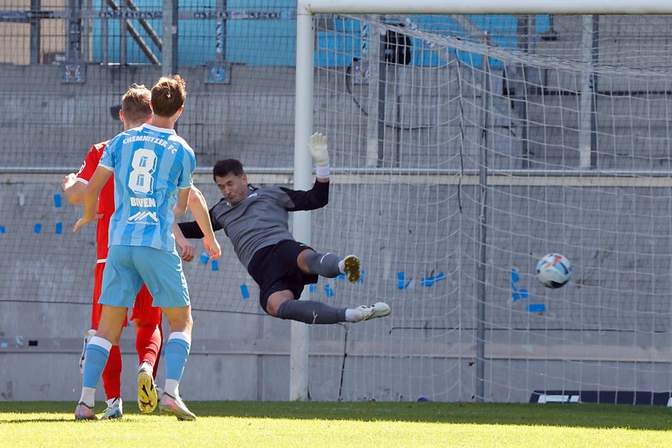 Tor für den CFC! Die Chemnitzer gewannen am Sonntag gegen FC Blau-Weiß Leipzig mit 7:0.