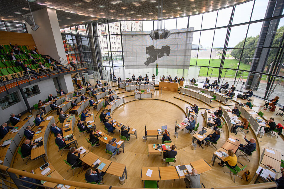 Der Dresdner Landtag bei seiner Sitzung am Mittwoch.