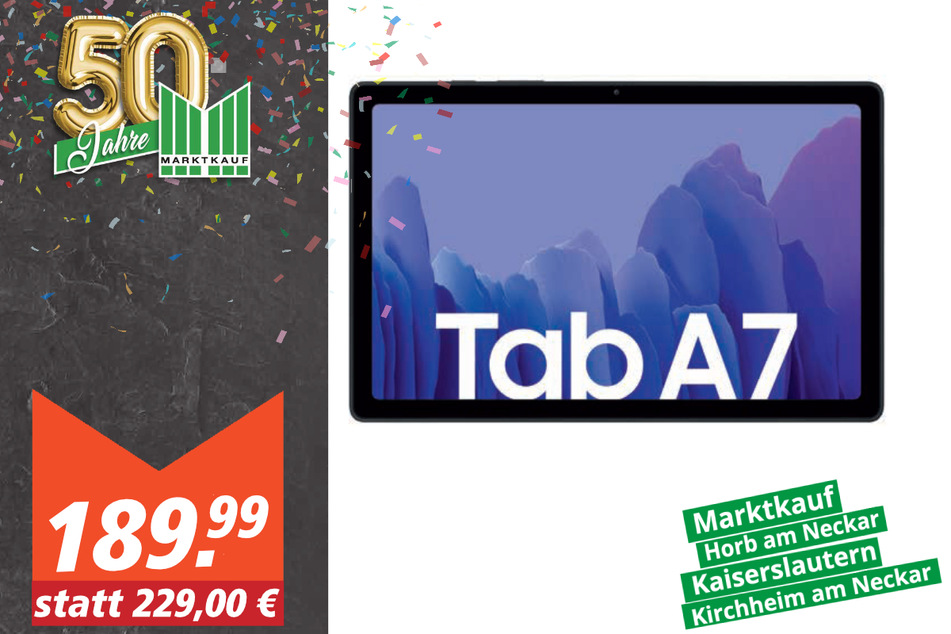 Samsung Tablet Tab A7
für 189,99 Euro