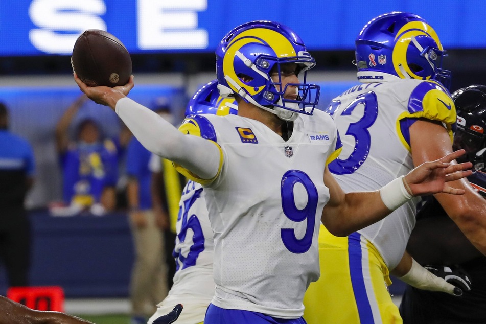 New LA Rams quarterback Matthew Stafford threw three touchdowns in his debut on Sunday.