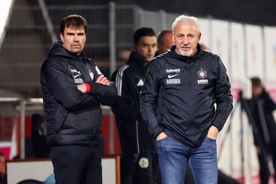 Zwischen Pavel Dotchev (59, r.) und Jörg Emmerich (51) soll es gekriselt haben.