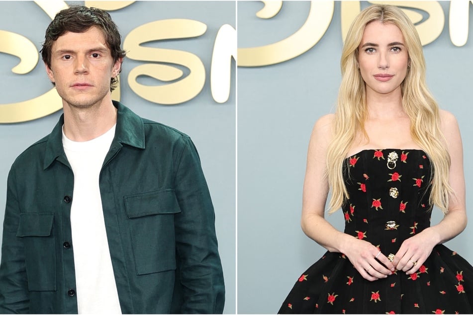 Emma Roberts and Evan Peters (l.) reunited for the first time since ending their engagement in 2019 for the Disney Advertising Upfront showcase.