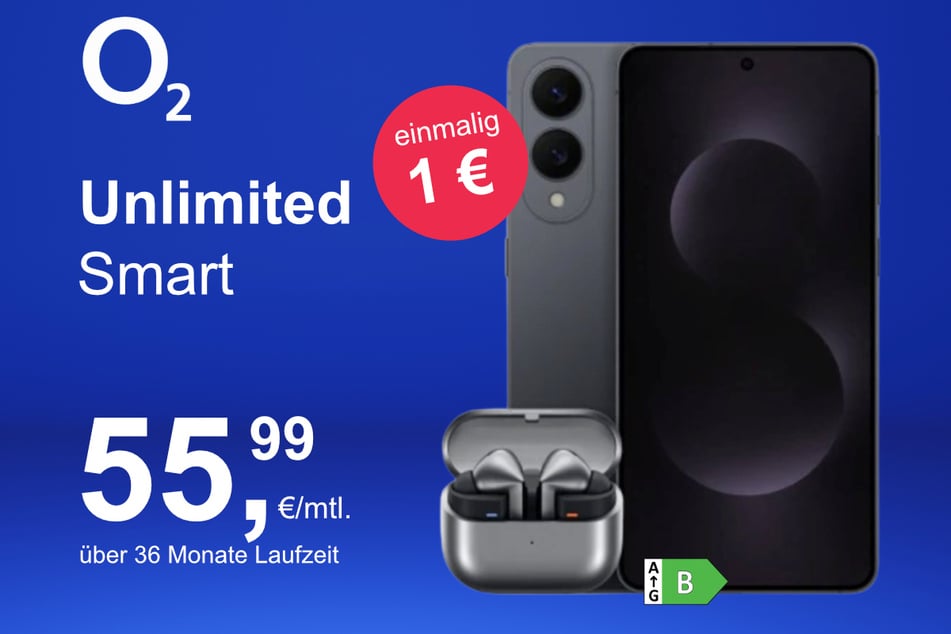 Das Samsung Galaxy S25 Edge + Buds 3 Pro im o2 Mobile Unlimited Smart für einmalig 1 Euro.