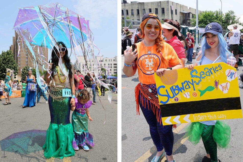 Participants whipped up very New York-themed costumes, like a "Subway Searies," for the 41st annual Coney Island Mermaid Parade.