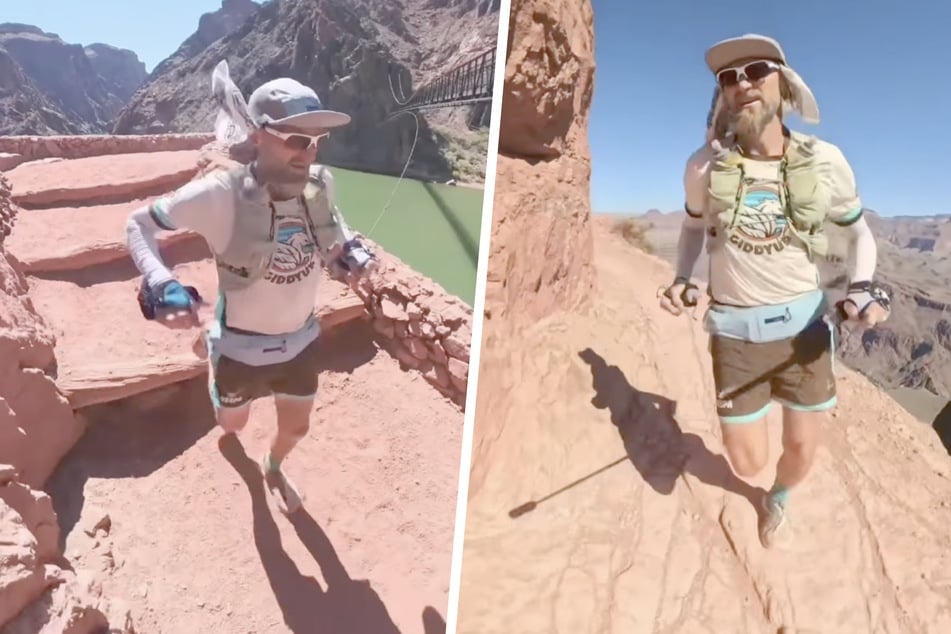 Auf seinem Instagram-Profil nimmt Jeff Browning (55) seine Fans mit auf seine Trainingsläufe. Hier war er im Grand Canyon unterwegs.