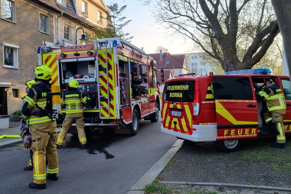 Unter Atemschutz verschafften sich die Einsatzkräfte Zugang zur Brandwohnung.