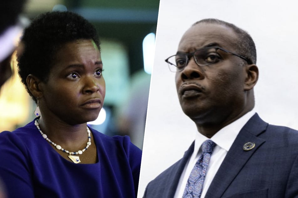 Buffalo Mayor Byron Brown (r.) is expected to resign before the end of his fifth term in office, after launching a write-in campaign to defeat Democratic nominee India Walton in 2021.