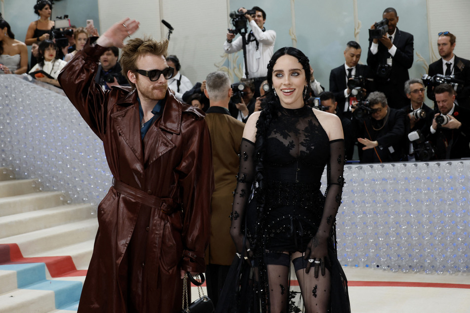 Finneas O'Connell and Billie Eilish attend The 2023 Met Gala.