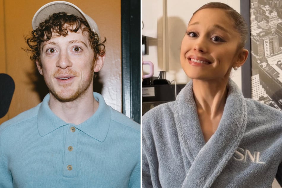 Fans got a new look at Ariana Grande (r.) and Ethan Slater's adorable relationship this Christmas!