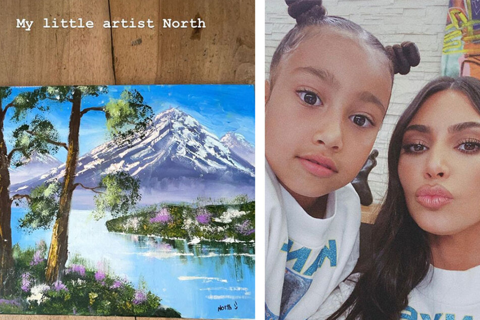 Kim Kardashian shared a painting on her Instagram that she says was done by her 7-year-old daughter.