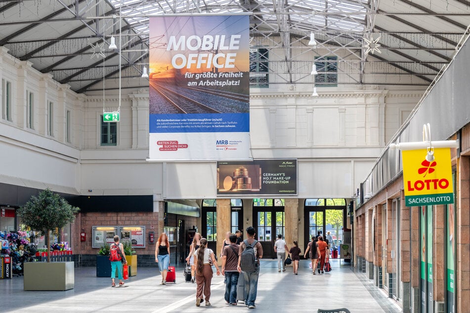Die Haupthalle im Chemnitzer Hauptbahnhof verfügt über eine vergleichsweise geringe Kundenfrequenz.