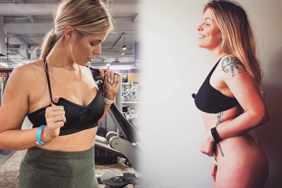 Julia Maren musste das Fitnessstudio verlassen, weil sie zu wenig anhatte.