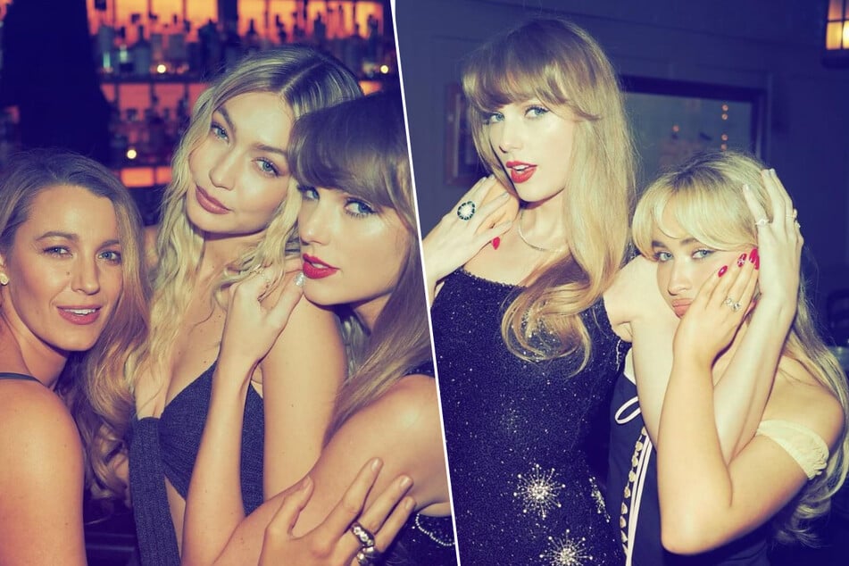 Taylor Swift (c) has shared new snaps from her lavish 34th birthday party in New York City.
