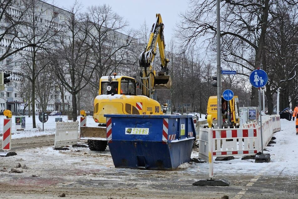 Aufgrund der Bauarbeiten kommt es zu Verkehrseinschränkungen.