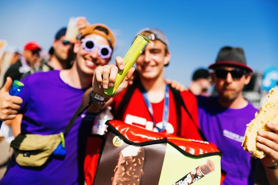 Der Eismann hatte auf dem "Southside"-Festival in diesem Jahr viel zu tun.