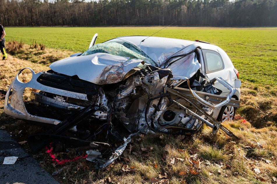 Tragisches Ende: In diesem Auto starb das Unfallopfer.