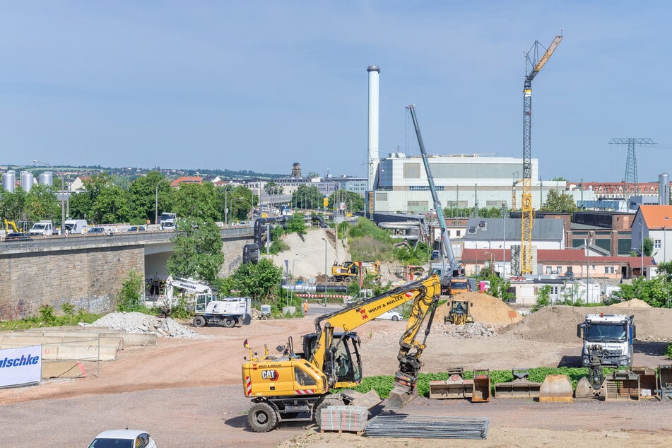 Hinter der Baustelle an der Nossener Brücke verbirgt sich ein 324-Millionen-Euro-Projekt.