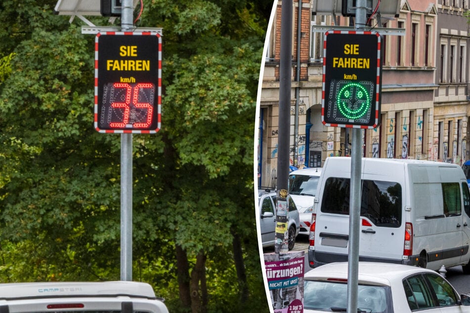 Dresden: Plötzlich grüne und rote Smileys für Autofahrer in Dresdner Neustadt: Das steckt dahinter