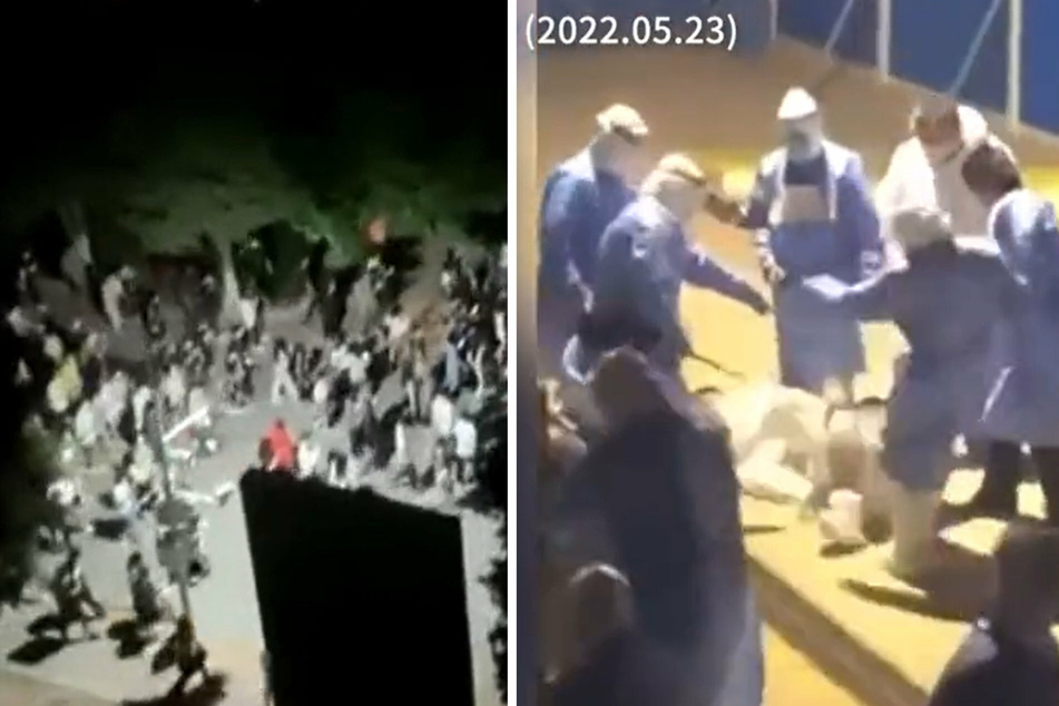 In Peking demonstrierten tausende Studenten und in Shanghai verprügelt die "Gesundheitspolizei" mit Schlagstöcken ihre eigenen Leute.